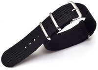 Cinturino in nylon Ricardo, nero, NATO