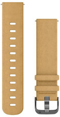 Cinturino in pelle Garmin 20mm (per Venu, Venu Sq, Venu Sq 2, Venu 2 plus ecc.), beige, Quick Release, 010-12691-04