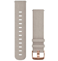 Cinturino in pelle Garmin 20mm (per Venu, Venu Sq, Venu Sq 2, Venu 2 plus ecc.), grigio, Quick Release, 010-12691-07