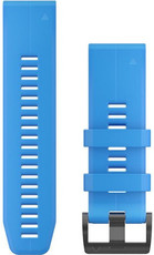Cinturino Garmin QuickFit 26mm, in silicone, blu, fibbia nera ( Fenix 7X/6X/5X, Tactix, ecc.)