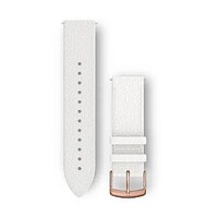 cinturino in pelle Garmin 20mm (per Venu, Venu Sq, Venu 2 plus ecc.), bianco V1, Quick Release, 010-12691-0B