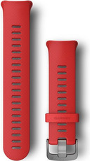 Cinturino Garmin Forerunner 45, in silicone, rosso, fibbia grigia, taglia L