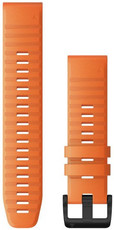 cinturino in silicone Garmin 22mm (per Garmin Fenix 8/7/6 (47mm), Epix 2 ecc.), arancione, QuickFit, 010-12863-01
