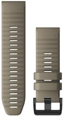 Cinturino Garmin QuickFit 26mm, in silicone, beige, fibbia nera (Fenix 7X/6X/5X, Tactix, ecc.)