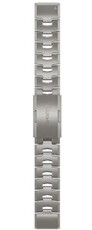 bracciale in titanio Garmin 22mm (per Garmin Fenix 8/7/6 (47mm), Epix 2 ecc.), argento, QuickFit, 010-12863-08