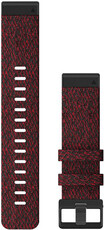 cinturino in nylon Garmin 22mm (per Garmin Fenix 8/7/6 (47mm), Epix 2 ecc.), rosso V1, QuickFit, 010-12863-06