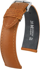 Cinturino in pelle marrone chiaro Hirsch Camelgrain Pro Skin L 01009010-2