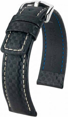 Cinturino nero in pelle Hirsch Carbon L 02592050-2 (pelle di vitello)
