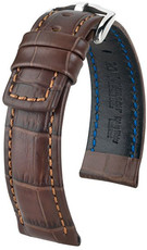 Cinturino in pelle marrone scuro Hirsch Grand Duke L 02528010-2 (Pelle di vitello)