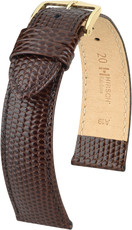 Cinturino in pelle Hirsch Rainbow L 12322610-1, marrone, pelle di vitello, lunghezza L, Quick Release