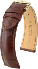 Cinturino marrone in pelle Hirsch Genuine Alligator L10220719-1 (Pelle di alligatore)