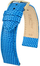 Cinturino in pelle Hirsch Rainbow M 12302685-1, blu, pelle di vitello, lunghezza M, Quick Release