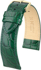 Cinturino verde in pelle Hirsch Crocograin M 12302840-1 (pelle di vitello)
