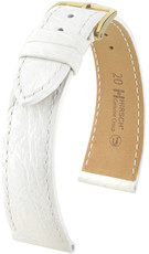 Cinturino bianco in pelle Hirsch Genuine Croco L 18920800 (Pelle di coccodrillo) Hirsch selection