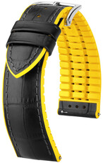 Cinturino nero Hirsch Andy L 0927228050-2 (Pelle di vitello / gomma naturale)