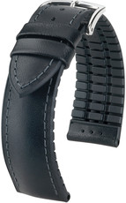 Cinturino nero Hirsch James L 0925002050-2 (pelle di vitello / gomma naturale)