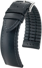 Cinturino nero Hirsch James M 0925002150-2 (Pelle di vitello / gomma naturale)