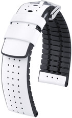 Cinturino bianco Hirsch Tiger L 0915075000-2 (Pelle di vitello / gomma naturale)