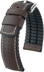 Cinturino marrone scuro Hirsch Tiger L 0915075010-2 (Pelle di vitello / gomma naturale)