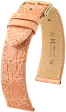 Cinturino in pelle arancione chiaro Hirsch Genuine Croco M 18900822-1 (Pelle di coccodrillo) Hirsch selection