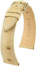 Cinturino beige in pelle Hirsch Massai Ostrich L 04262091-1 (pelle di struzzo) Hirsch selection