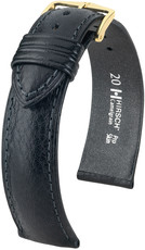 Cinturino nero in pelle Hirsch Camelgrain L 01009050-1 (pelle di vitello)