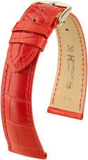 Cinturino rosso in pelle Hirsch London M 04307129-1 (pelle di alligatore) Hirsch selection
