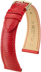 Cinturino rosso in pelle Hirsch London M 04366120-1 (pelle di lucertola) Hirsch selection