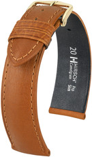 Cinturino marrone in pelle Hirsch Camelgrain L 01009010-1 (pelle di vitello)