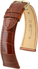 Cinturino marrone in pelle Hirsch London M 04307170-1 (pelle di alligatore) Hirsch selection
