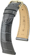 Cinturino grigio in pelle Hirsch London M 04307130-1 (pelle di alligatore) Hirsch selection