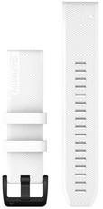 Cinturino Garmin Approach S62, in silicone, bianco, fibbia nera