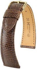 Cinturino in pelle marrone scuro Hirsch London M 04366110-1 (pelle di lucertola) Hirsch selection