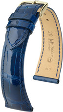 Cinturino in pelle blu scuro Hirsch London L 04307080-1 (pelle di alligatore) Hirsch selection