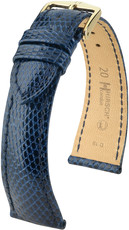 Cinturino in pelle blu scuro Hirsch London L 04366080-1 (pelle di lucertola) Hirsch selection