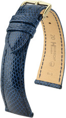 Cinturino in pelle blu scuro Hirsch London M 04366180-1 (pelle di lucertola) Hirsch selection