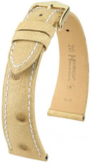 Cinturino beige in pelle Hirsch Massai Ostrich M 04262191-1 (pelle di struzzo) Hirsch Selection