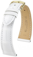 Cinturino bianco in pelle Hirsch London L 04307000-1 (pelle di alligatore) Hirsch Selection