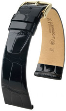 Cinturino nero in pelle Hirsch Prestige L 02207050-1 (pelle di alligatore) Hirsch Selection