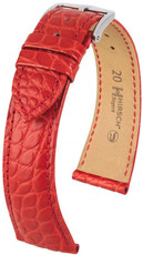 Cinturino rosso in pelle Hirsch Regent M 04107129-2 (pelle di alligatore) Hirsch Selection
