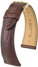 Cinturino marrone in pelle Hirsch London L 04307019-1 (pelle di alligatore)