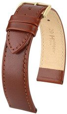 Cinturino in pelle Hirsch Osiris M 03475115-1, marrone, pelle di vitello, lunghezza M, Quick Release