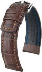 Cinturino in pelle marrone scuro Hirsch Grand Duke XL 02528210-2 (pelle di vitello)