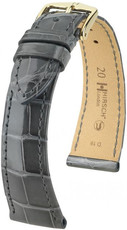 Cinturino grigio in pelle Hirsch London M 04207130-1 (pelle di alligatore) Hirsch Selection
