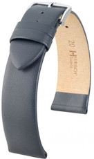 Cinturino in pelle Hirsch Toronto M 03702130-2, grigio, pelle di vitello, lunghezza M, Quick Release