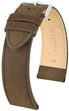Cinturino in pelle marrone scuro Hirsch Osiris M 03433110-2 (pelle di vitello)