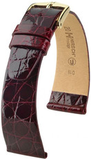 Cinturino bordeaux in pelle Hirsch Prestige M 02208160-1 (pelle di coccodrillo) Hirsch Selection
