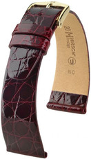 Cinturino bordeaux in pelle Hirsch Prestige M 02308160-1 (pelle di coccodrillo) Hirsch Selection