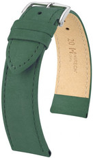 Cinturino in pelle Hirsch Osiris L 03433040-2, verde, pelle di vitello, lunghezza L, Quick Release