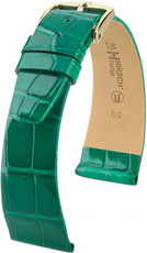 cinturino in pelle Hirsch Prestige M 02207140-1, verde, pelle di alligatore, lunghezza M, Quick Release